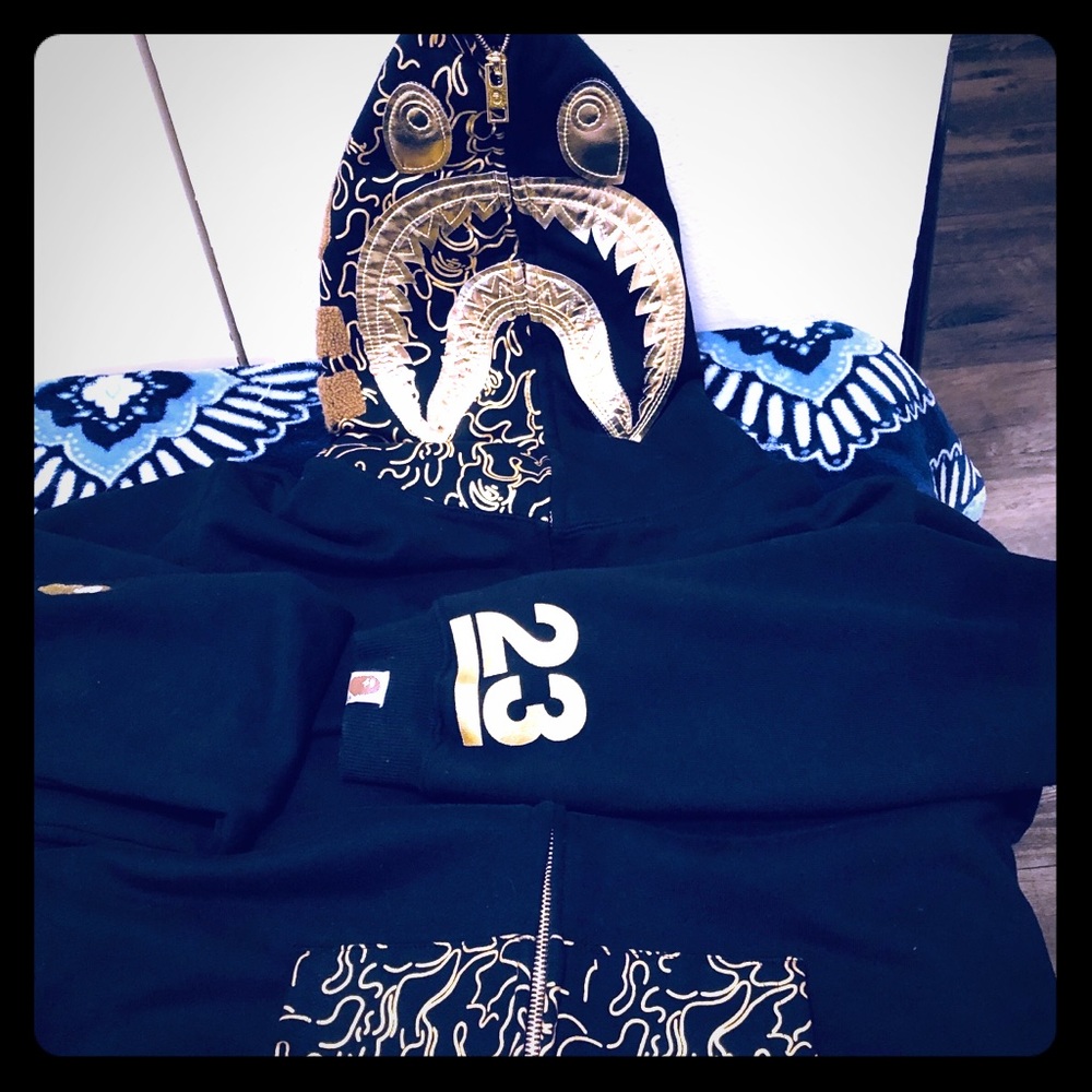 BAPE hoodie *RARE* [black N' gold] AKA Graduation.
